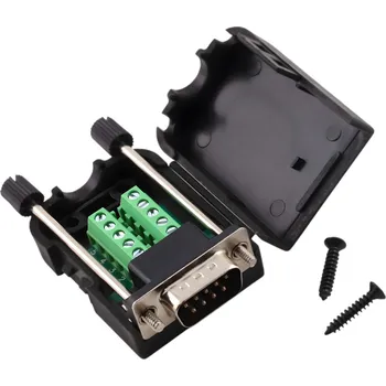 Elektrický konektor Konektor RS232 kabelový, samec se šrouby, šroubovací