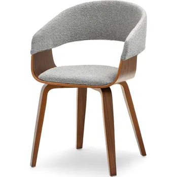 Křeslo Mebel Partner Renzo (šedá + ořech)