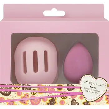 Houbička na make-up Ewa Schmitt sada: 3D houbička na make-up, 1 ks + silikonové pouzdro, 1 ks.