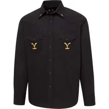 Pánská košile Stars & Stripes Košile westernová Yellowstone For Revenge Stars & Stripes, pánská, černá 3XL