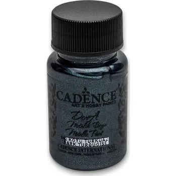 Speciální výtvarná barva Akrylová barva metalická CADENCE Dora Metalic, 50ml - tmavě tyrkysová (dark turquoise)