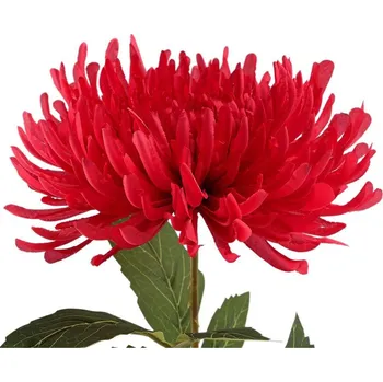 umělá květina Umělá chryzantéma - 11 (Ø18 cm) červená otevřená