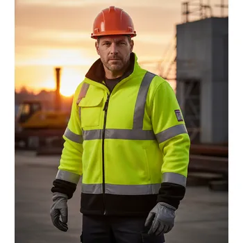 pracovní mikina Portwest Mikina MODAFLAME FAROES Hi-Vis fleece Velikost XXXL žlutá