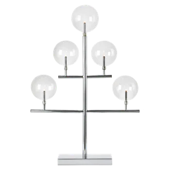 Svícen Elektrický svícen, napájení: síťové, 5 svíček, stříbrný