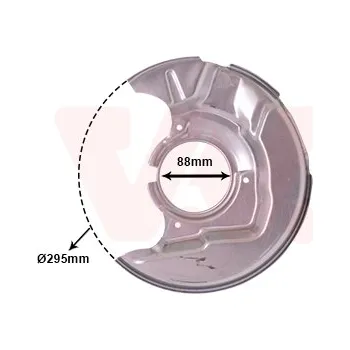 Brzdový kotouč Ochranný plech proti rozstřikování, brzdový kotouč VAN WEZEL 5385371