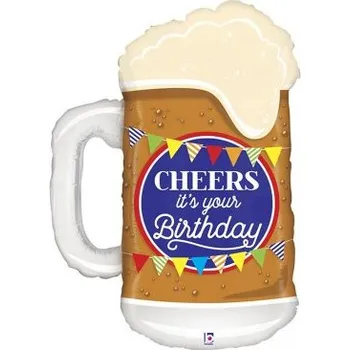 Balónek Narozeninové pivo 29"/74cm fóliový balónek nafukovací