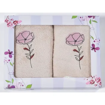 Ručník Dárkové balení 2 ks froté ručníků, Šípková růže, 50 x 100 cm