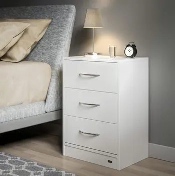 Noční stolek Noční stolek Eloise 2 ks 54x39x28cm LED | bílý