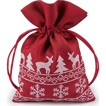 Dárková taška Vánoční dárkový pytlík 10x15 cm