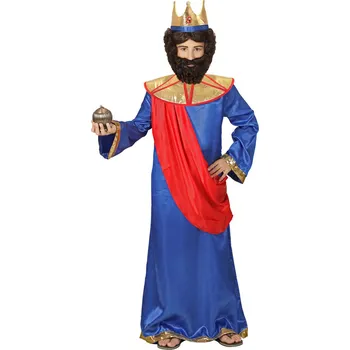 Karnevalový kostým Chlapecký kostým biblický král (tunika,koruna) - Pro věk 11-13 let