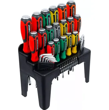 Šroubovák Šroubováky Kraftmann BGS 35866 s bity a klíči v plastovém stojanu. 44 ks (BGS1035836)