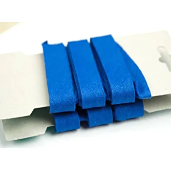 Nit Snový svět Šikmý bavlněný proužek 14mm - založený - královsky modrá