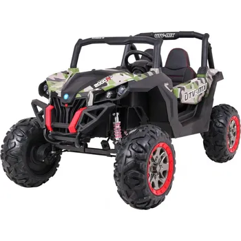 Dětské elektrovozidlo Dětský kočárek SuperStar Moro + pohon 4x4 + dálkové ovládání + zavazadlový prostor + MP3 LED + zámek dveří