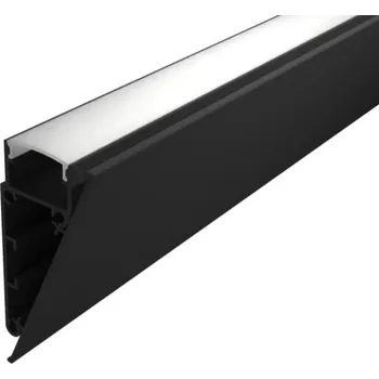 LED osvětlení Ledshopik LED profil nástěnný ALPI WALL černá - LED profil WALL černý - 2m