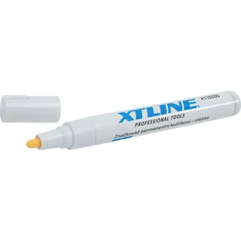 Popisovač permanentní - bílý - silný hrot - PLAST pouzdro XTLINE