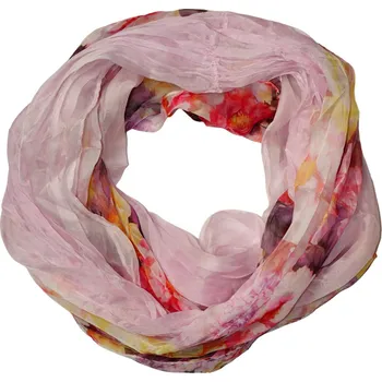 Květinový kruhový šátek - Rozkvetlý kruh světle fialová