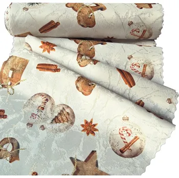 Vánoční dekorace Vánoční běhoun vánoční skořice cena za 1 metr Český výrobce