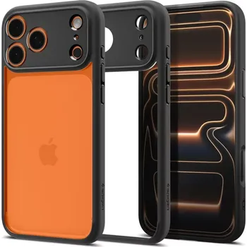 Telefonní příslušenství Odolný kryt Spigen Ultra Hybrid Apple iPhone 17 Pro - černý matný (Odolné hybridní pouzdro Spigen Ultra Hybrid pro iPhone 17 Pro – matně černé, s Air Cushion ochranou rohů)