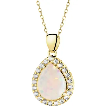 Přívěsek Zlatý přívěsek s opalitem a zirkony - AP543-6168