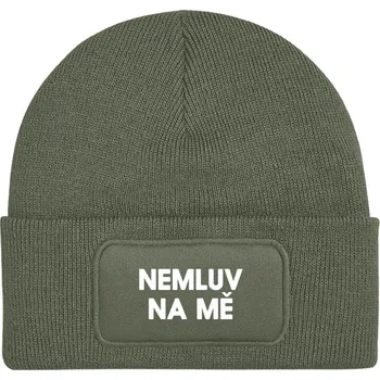 Čepice Unisex čepice s obdélníkovou nášivkou Nemluv na mě, Barva Khaki, Velikost Unisex, Canvas Čepice Patch Bezvatriko.cz 3046