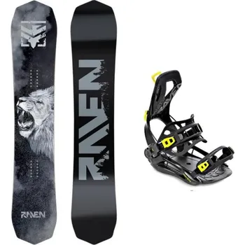 Snowboard Raven Lion pánský snowboard + Raven RAGE Fastec FT360 black/lime vázání 152 cm + L (EU 41-44) + DÁREK + Doprava ZDARMA