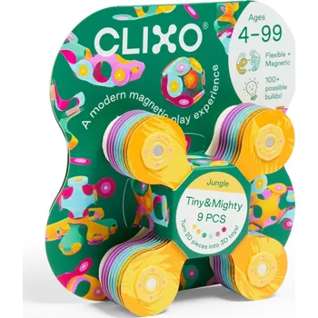 ostatní stavebnice CLIXO Tiny & Mighty Jungle - magnetická stavebnice 9 kusů