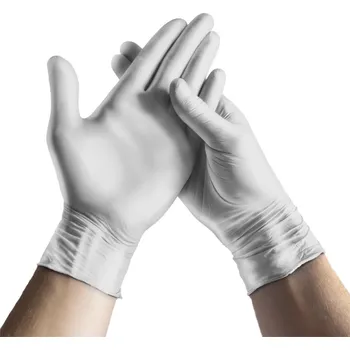 Pracovní rukavice Nitrilové rukavice NITRIL SPARKLE, 100 ks, perleťově stříbrné, perleťově stříbrná
