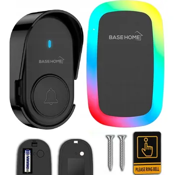 Domovní zvonek Bezdrátový Zvonek do Dveří do Zásuvky SVÍTÍCÍ 230V Vodotěsný Kryt