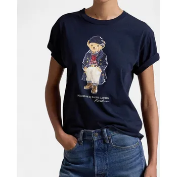 Dámské tričko Dámské modré triko Ralph Lauren - Velikost L, Barva Modrá 56499 211947944001