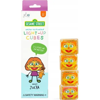 Glo Pals - Senzorické kostky svítící ve vodě Julia, Sezamová ulice