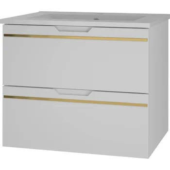 Koupelnový nábytek ESPERO-02 - Skříňka s umyvadlem 2Z 60cm Bílá Matná Sada-3