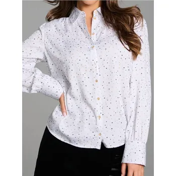 Pánská košile Sinsay - Vzorovaná viskózová košile - bílá - 261FI-00P - 261FI-00P-XXL