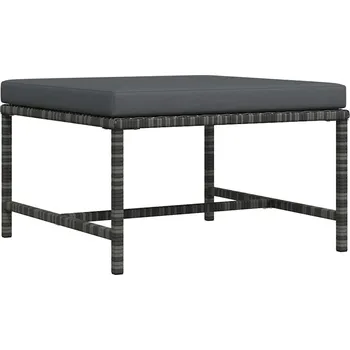 Zahradní pohovka Dílčí podnožka s poduškou šedá polyratan IM_313495