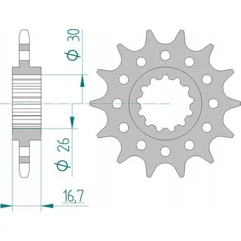 Nářadí na motocykly Přední pastorek Afam 20608 15 zubů, rozměr 520