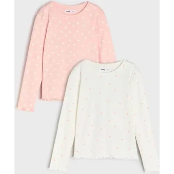 Sinsay - Tričko z žebrovaného úpletu 2 pack - vícebarevná - 464AY-MLC - 464AY-MLC-134