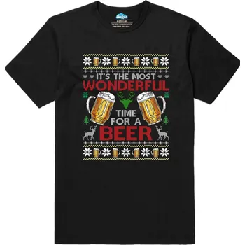 Pánské tričko Pánské tričko Je ten nejkrásnější čas na pivo (Velikost: L, Barva: Černá)