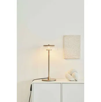 Lampička Nuura Aps Nuura LED stolní lampa Blossi, výška 43 cm, zlatá/čirá - Délka kabelu s konektorem 200 cm zlato, čiré 1 x 6 W LED - Doprava zdarma
