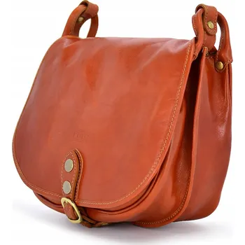 Kabelka Vera Pelle kabelka kožená kabelka přes rameno z pravé kůže hnědá