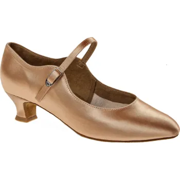 Dámská obuv Dámské boty na standard Diamant mod.050 beige satén podpatek SP4,2 cm - 26