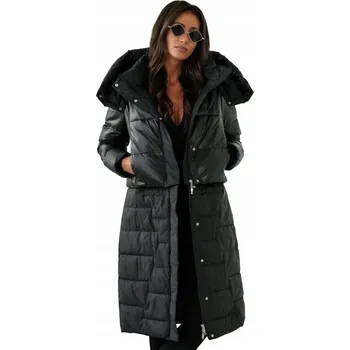 Dámský kabát Prošívaný kabát 2v1 Zateplený Možnost nošení jako bunda AMANDA 48