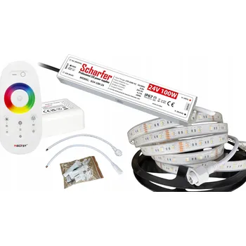 LED páska LED osvětlení do sauny RGBW+3000K 5m sada s napájecím zdrojem a ovladačem