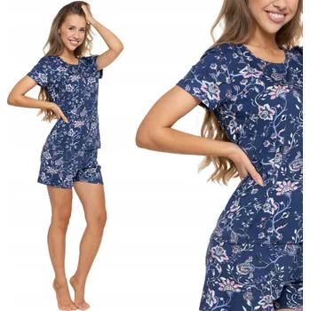 Dámské pyžamo Dámské pyžamo Moraj S viskóza, krátký rukáv, ornament, květiny