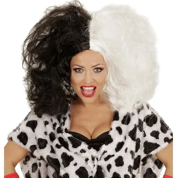 Karnevalová paruka Ptákoviny CB 706763 paruka bílá/černá