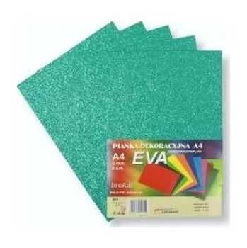 Pianka brokatowa A4 Eva turkusowa biodegrad. 5szt