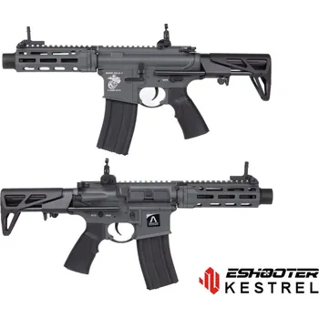 Airsoftová zbraň E&C Airsoftová zbraň Daniel Defence M4 PDW (EC-645-1), Kestrel ECU - šedá