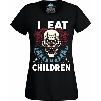 Dámské tričko Hladový Pennywise Jím děti I Eat Children (Velikost: 4XL, Barva: Černá)