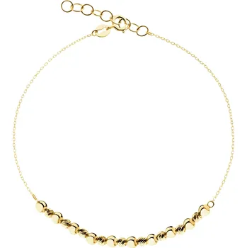 Náramek Zlatý náramek s kuličky - AP542-5185