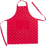 Kuchyňská zástěra TEČKA červená/bílá