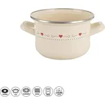 Hrnec smalt TONČA béžová průměr 18 cm 3 l