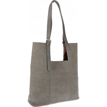 Kabelka HERISSON kabelka eko kůže semišová šedá